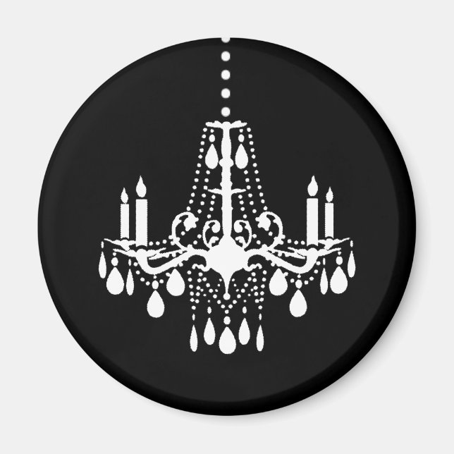 Finare White Chandelier Magnet (Framsidan)
