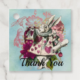 Finare Wonderland White Rabbit Gåvor Etiketter