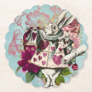 Finare Wonderland White Rabbit Underlägg Papper