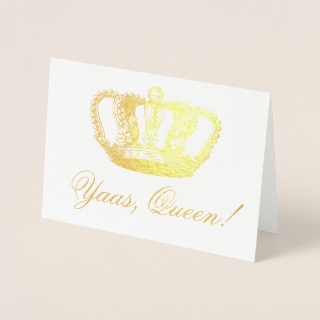 Finare Yaas Queen Fabulous Gold Foil Krona Folierat Kort (Framsida)