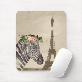 Finare Zebra och Eiffel Torn Musmatta