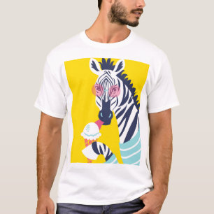 Finare Zebra: Rosa Sunglass Vintage. T Shirt