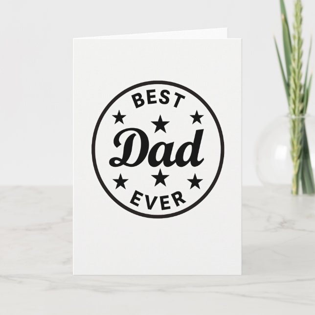 Finaste Pappa Hedersmärke Kort (Framsida)