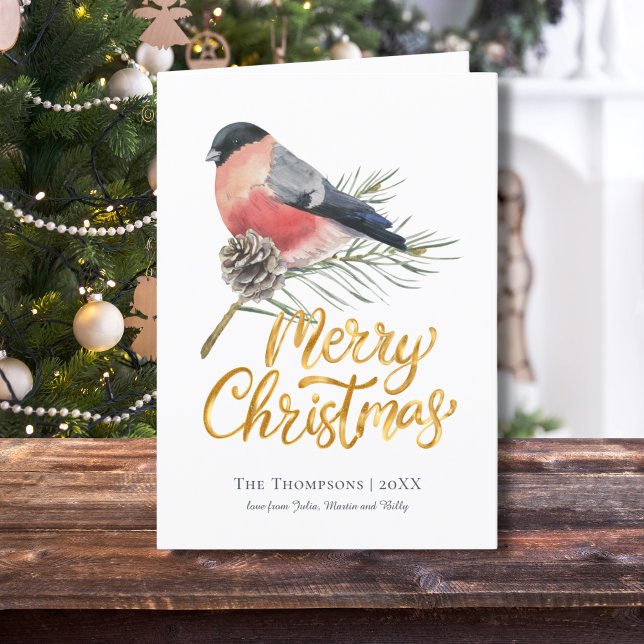 Finch Bird Personlig jul Helgkort (Skapare uppladdad)