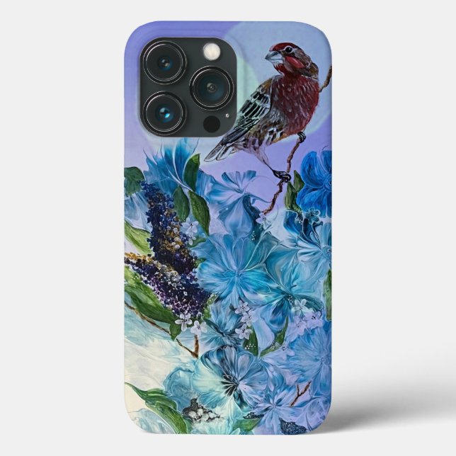 Finch och Flowers iphone case (Baksida)
