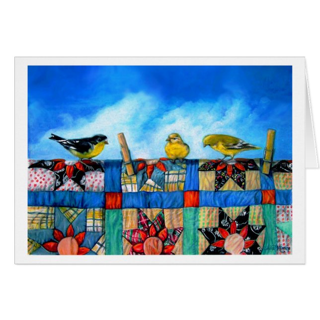 Finches'n-tyg Hälsningskort (Framsidan Horizontal)