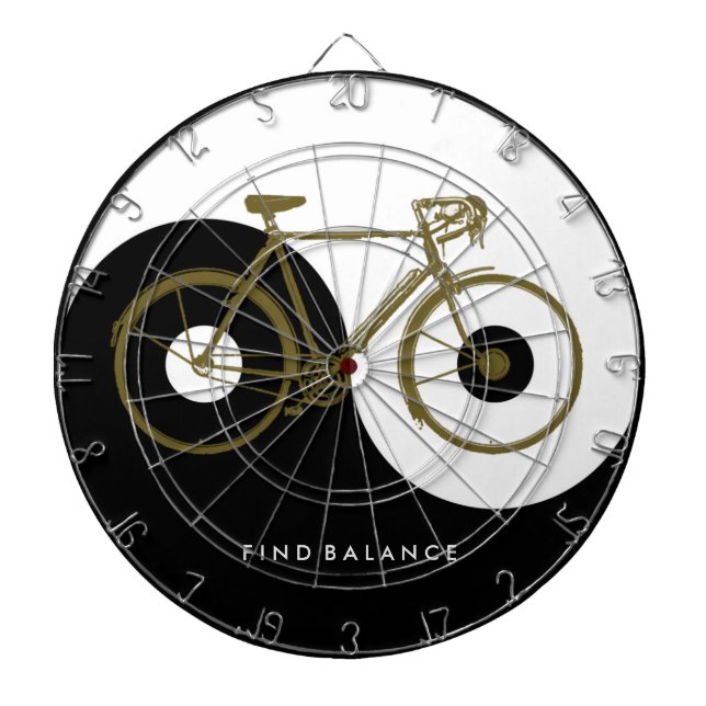 FIND BALANS/yin yang-cykel Darttavla (Framsidan)
