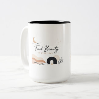 Find Beauty in Every Day gift Coffee Mug  Två-Tonad Mugg