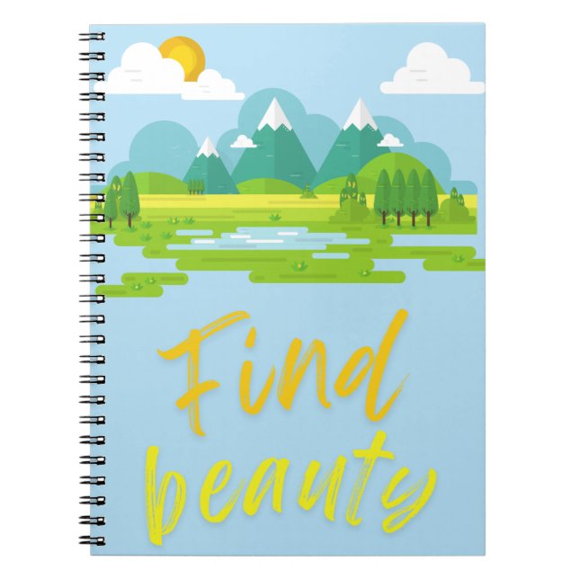 Find Beauty Notebook Anteckningsbok (Framsidan)