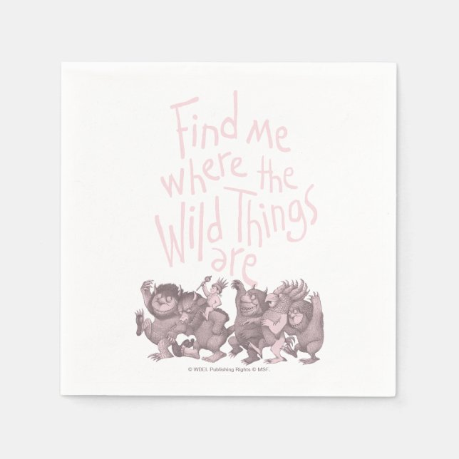 Find Me Where the Wild Things Are Pappersservett (Framsidan)