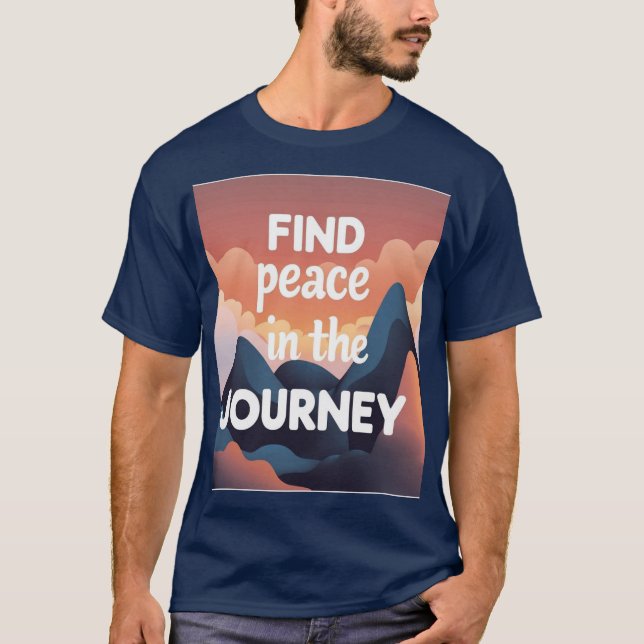 “Find Peace in the Journey” – Unisex Jambhala Vibe T Shirt (Framsida)
