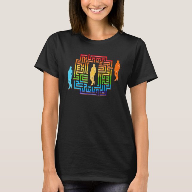FIND WAY TO YOUR HAPPINESS happiness maze T Shirt (Framsida)