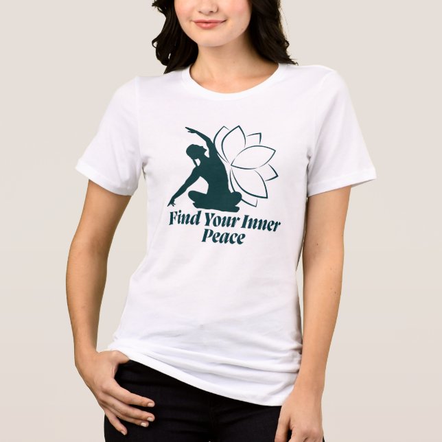 Find Your Inner Peace Yoga Quote T Shirt (Framsida)