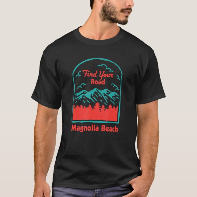 Find Your Road Camping Sayings Camper Quotes Magno T Shirt (Framsida)