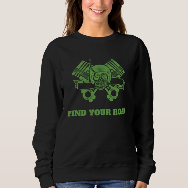 Find Your Road Skull Men T Shirt (Framsida)
