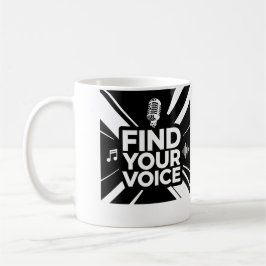 Find Your Voice Microphone Podcast Kaffemugg
