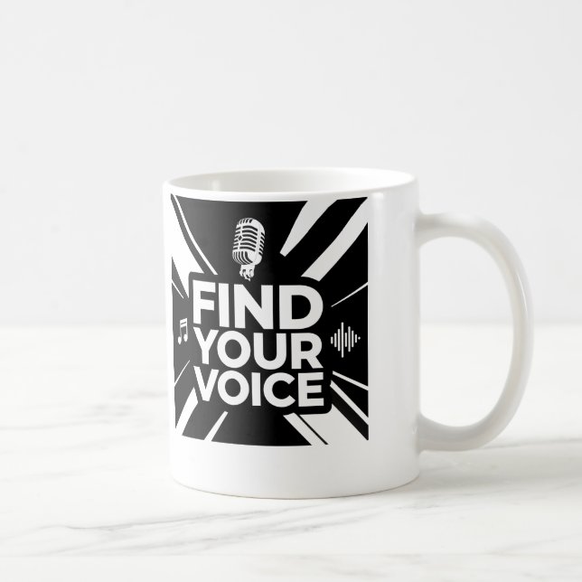 Find Your Voice Microphone Podcast Kaffemugg (Höger)