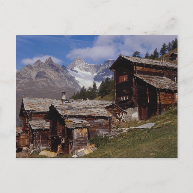 Findeln Zermatt, Schweitz Vykort (Framsida)