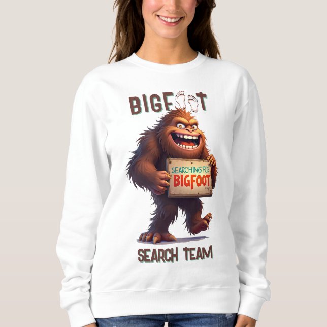 Finding Bigfoot Sasquatch Selfie Black T Shirt (Framsida)