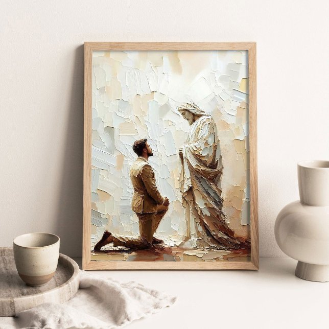 Finding Faith, Digital Christian Art, Jesus Savior Poster (Skapare uppladdad)