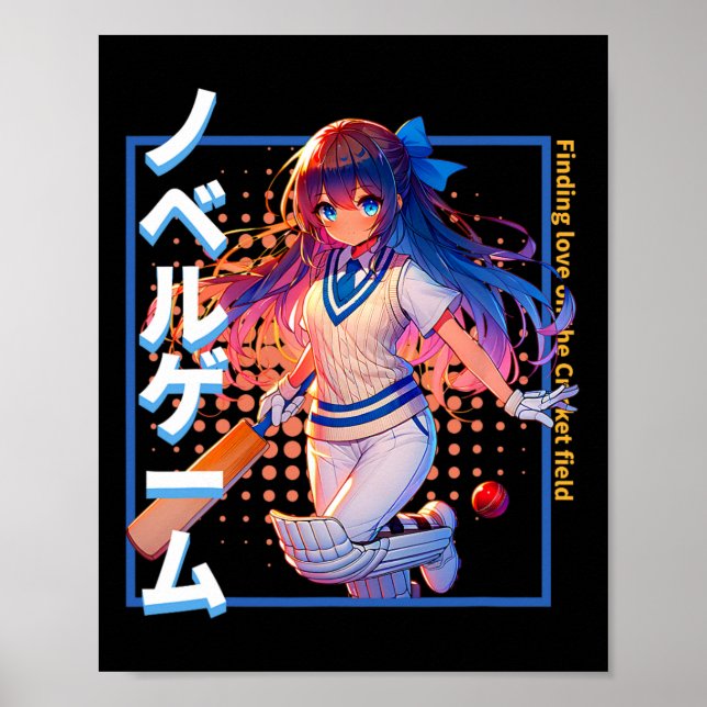 Finding Love On The Cricket Field Visual Novel (ad Poster (Framsidan)