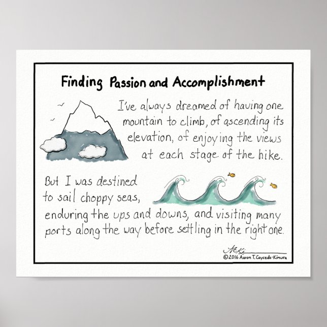 Finding Passion and Accomplishment Print Poster (Framsidan)