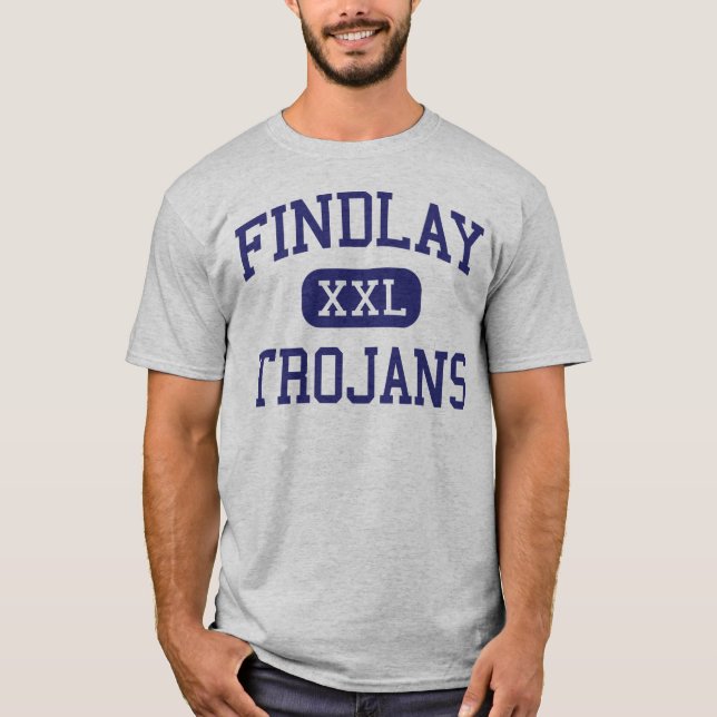 Findlay - Trojans - högstadium - Findlay Ohio T Shirt (Framsida)