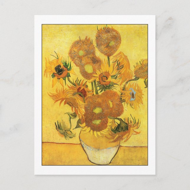 Fine Art 11 Sunblommor av Van Gogh Vykort (Framsida)