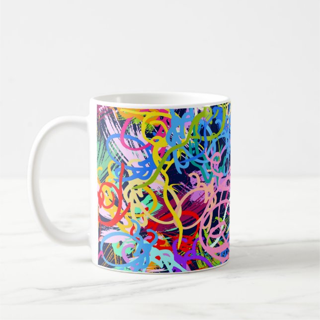 Fine Art background. Seamless pattern with grunge  Kaffemugg (Vänster)