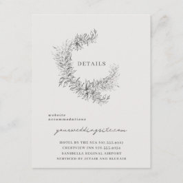 Fine Art Botanical Wedding Details Tilläggskort