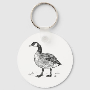 Fine Art Canadian Goose Nature Teckning Nyckelring