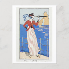 Fine Art Costume de Yacht No.164 av Barbier Vykort