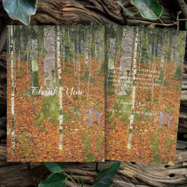 Fine Art Gustav Klimt Forest Nature Bröllop Tack Kort