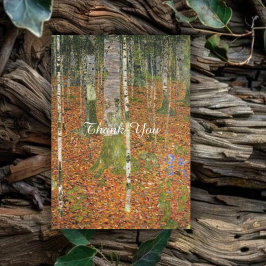 Fine Art Gustav Klimt Forest Nature Bröllop Tack Kort