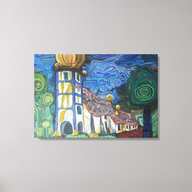 Fine art inspired by Hundertwasser Canvastryck (Framsida)