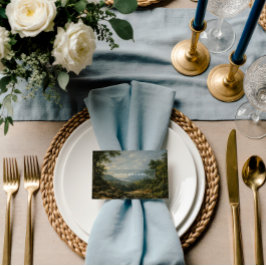 Fine Art Landscape Wedding Romantic blue Placeringskort