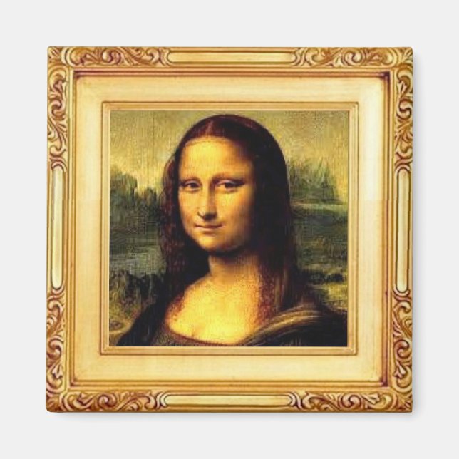 Fine Art Magnet - Mona Lisa av Leonardo da Vinci (Framsidan)