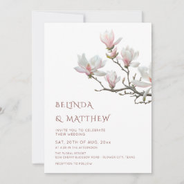Fine Art Magnolia Casual Wedding Inbjudningar