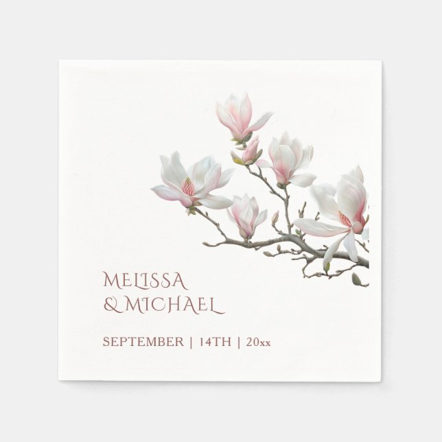 Fine Art Magnolia Wedding  Pappersservett (Framsidan)