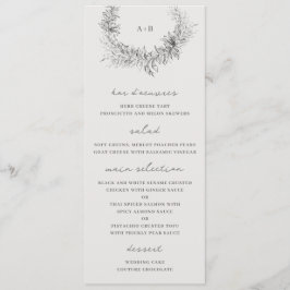 Fine Art Minimalist Botanical Wedding Meny