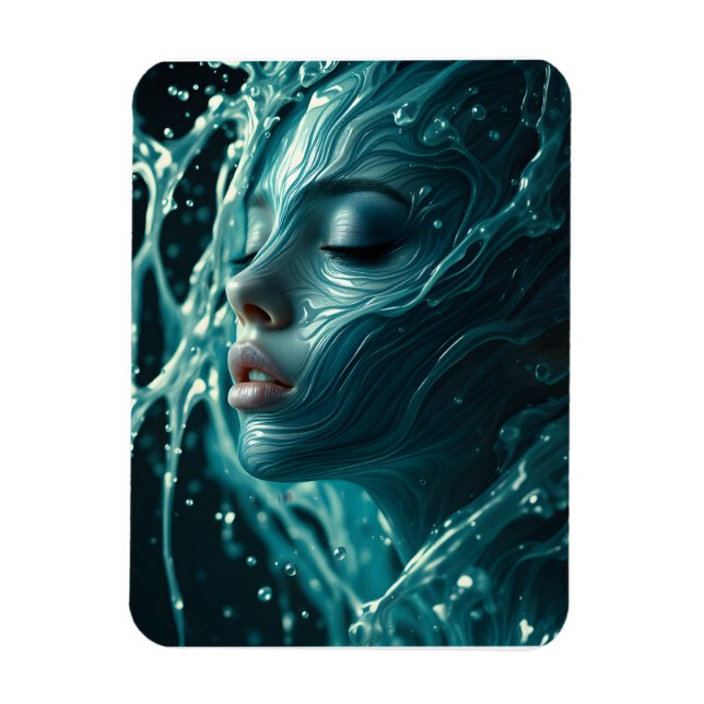 Fine Art mode kvinna porträtt Magnet (Vertikal)