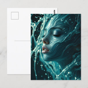 Fine Art mode kvinna porträtt Vykort