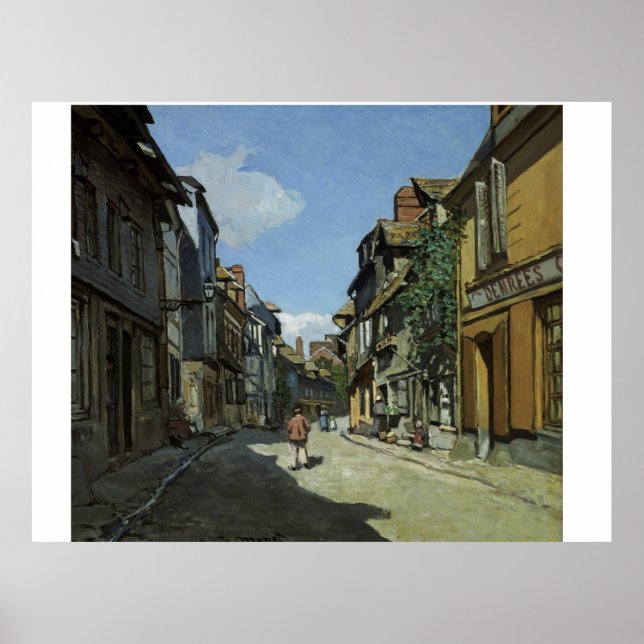 Fine Art Monet Rue de la Bavole Honfleur Poster (Framsidan)