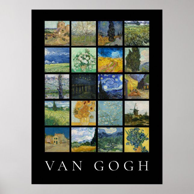 Fine Art Painting Collage Vincent Van Gogh Poster (Framsidan)