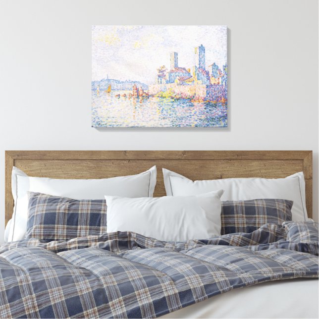 Fine Art Painting Lagoon Sea View Light Blue Canvastryck (Insitu (sovrum))