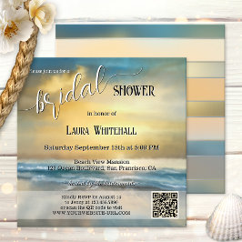 Fine Art Stormy Beach Bridal Shower Inbjudningar