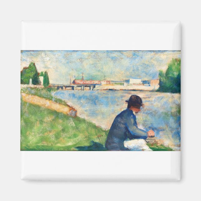 Fine Art-studie av Georges Seurat Magnet (Framsidan)