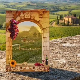 Fine Art Vineyard Anniversary Congratulations Kort