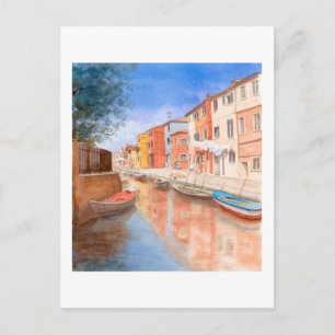 Fine Art-vykort - ön Burano Vykort