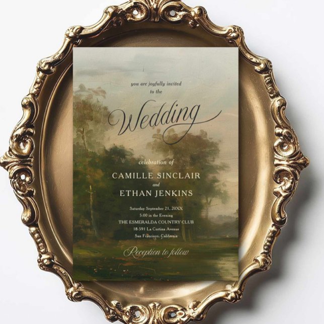 Fine Art Wedding Invitation | Estate Style Inbjudningar (Country Side Elegant Wedding Invitation)